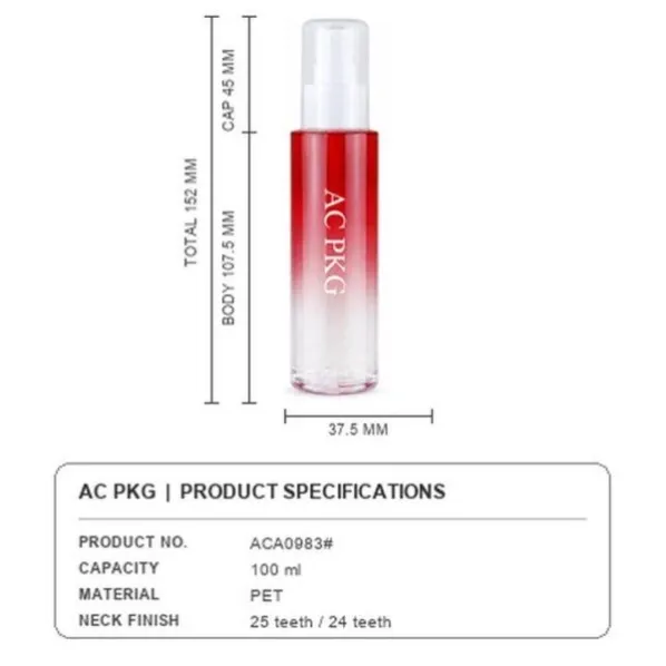 Red Gradient Facial Mist Spray Bottle