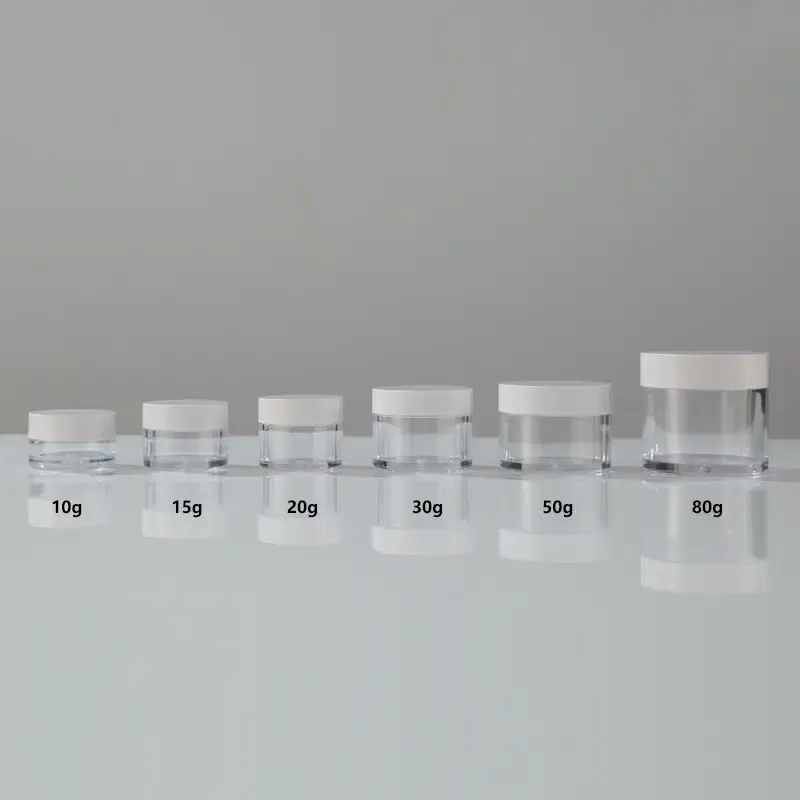 Skincare Cosmetic Packaging100g 120G PET Transparent Clear Cream Jar