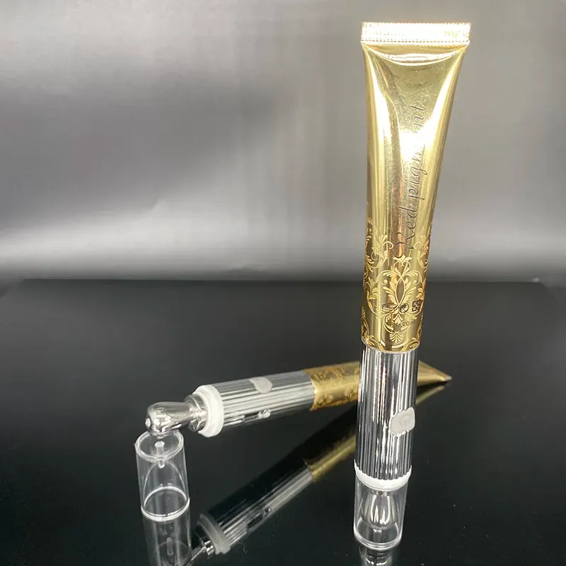 15ML Gold Plastic Premium Eye Cream Tube Electric Vibrating Massage Applicator Luxury