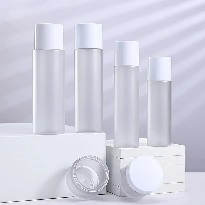 100ML–200ML Frosted Plastic Lotion & Toner Bottle Set