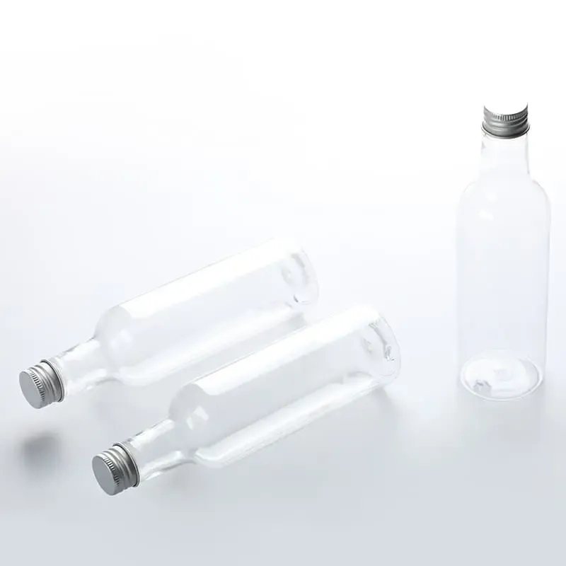 185ML 330ML Empty PET Plastic Wine Bottle Juice Bottle With Aluminum Cap