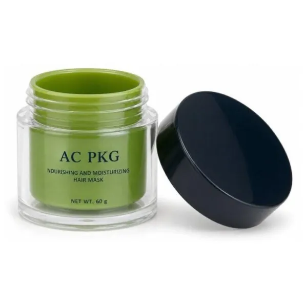 Green 60G Hair Mask Jar With Black Lid