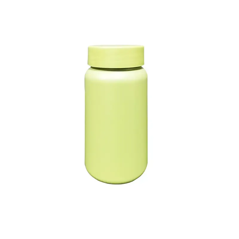 Food Grade Medicine Package Soft Touch Plastic Bottles HDPE 175ML Straight Sided Green