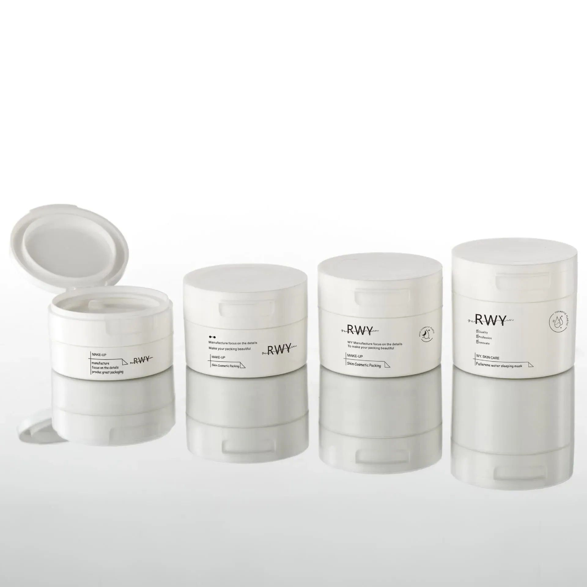 Logo Premium 80G 100G 120G 150G White Single Layer PP Travel Packaging Flip Top Cap