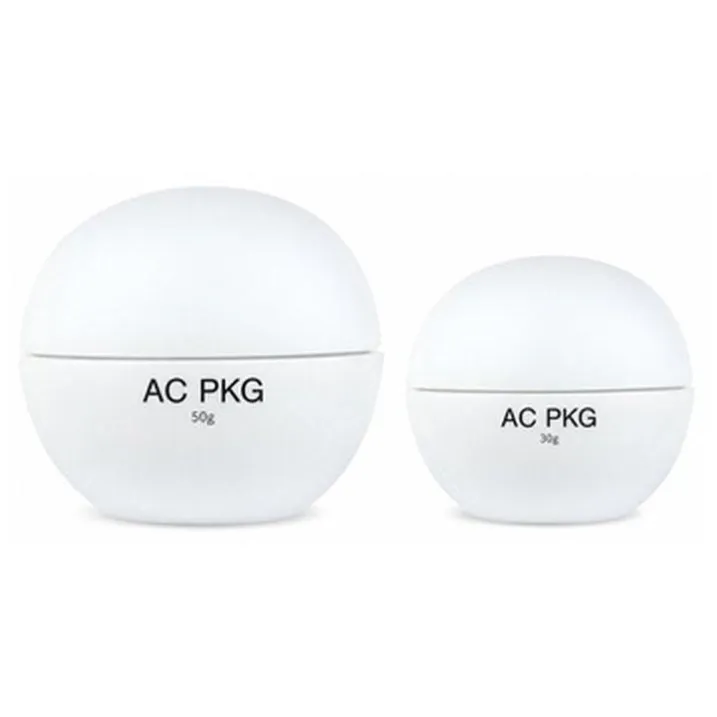 White 30G 50G Round Cream Jars For Skincare
