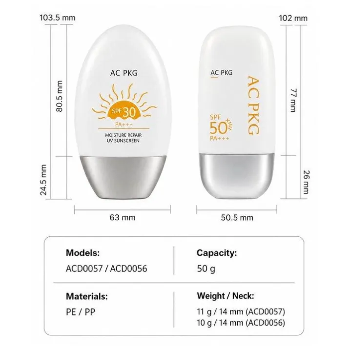 PP Pe Sunscreen Packaging Acd0057 Acd0005 Acd0056