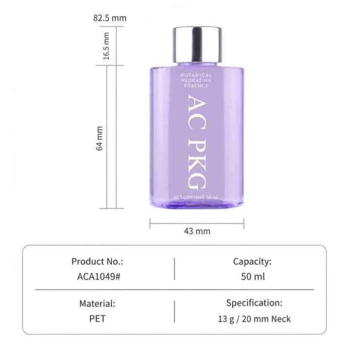 PET Travel Size Bottle Set Aca1049 50 ML