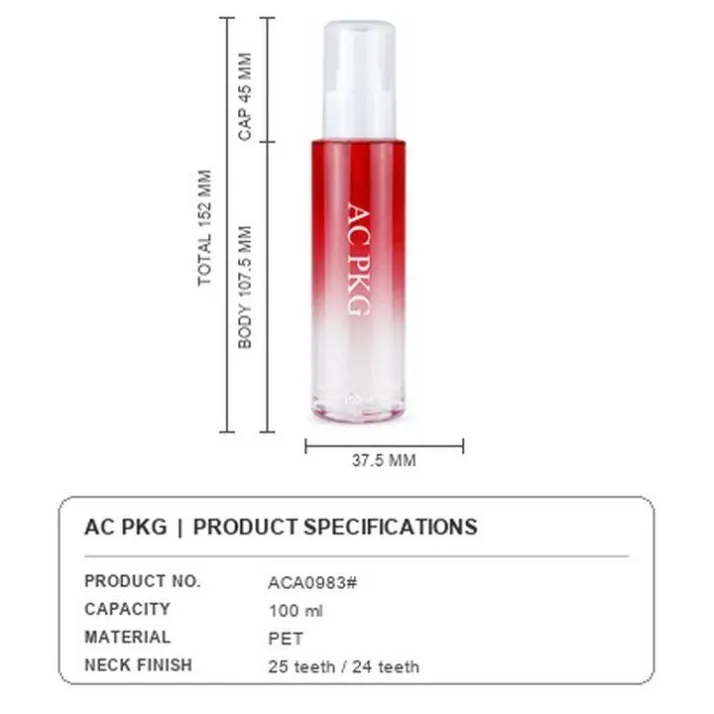 Red Gradient Facial Mist Spray Bottle
