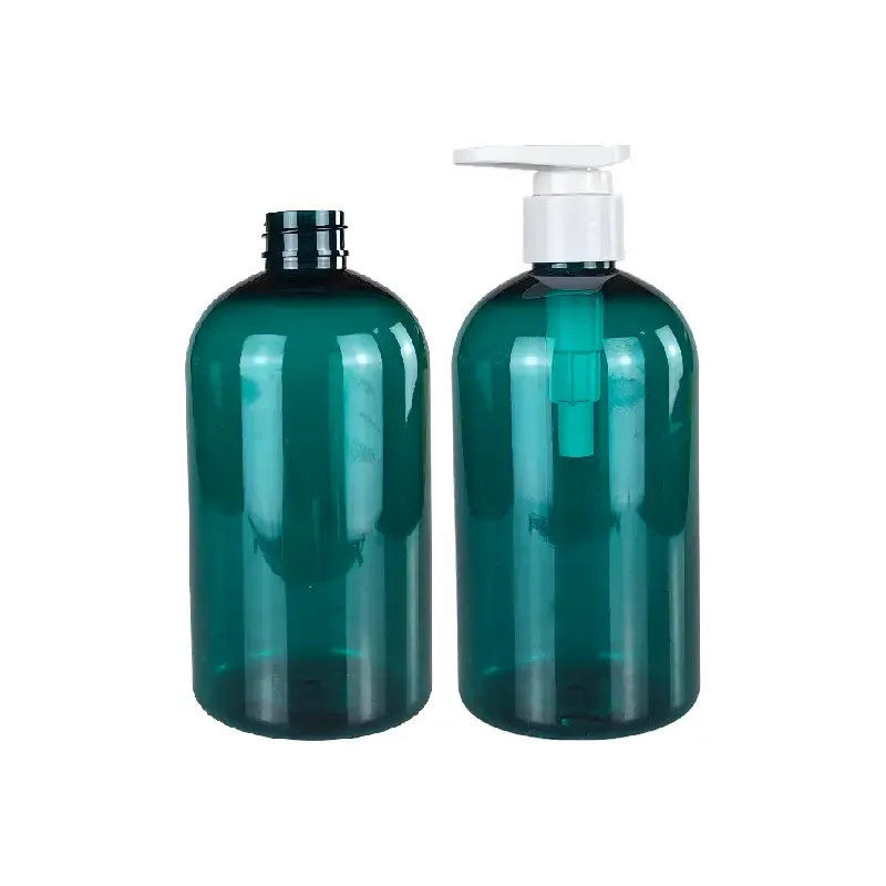 500ML PET Shampoo Body Wash Lotion Pump Bottles Plastic Round Bottle