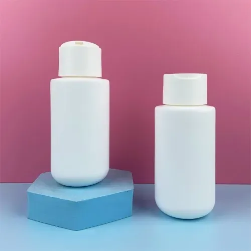 400ML Flat Shoulder Round Bottom Plastic Bottle For Cosmetic Lotion