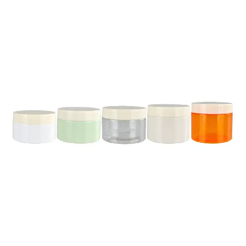 China Factory Wholesale Cosmetic Packaging 2OZ 60ML 50mm Round PET Plastic Cream Jar