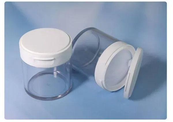 Cream Jars 8OZ 250ML Empty Clear Body Scrub Cosmetic Plastic Jars With Tweezers