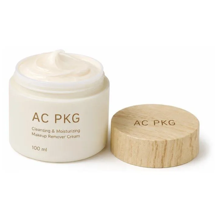 100ML Eco Friendly Cream Jar With Spoon & Wood Grain Lid