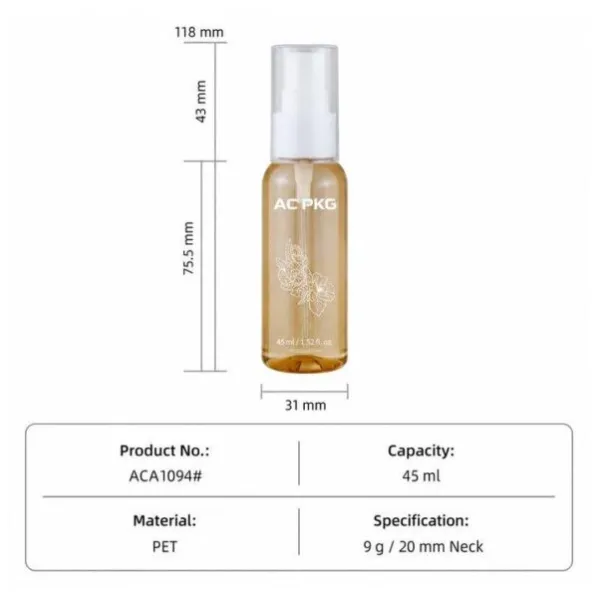 PET Travel Size Bottle Set Aca1094