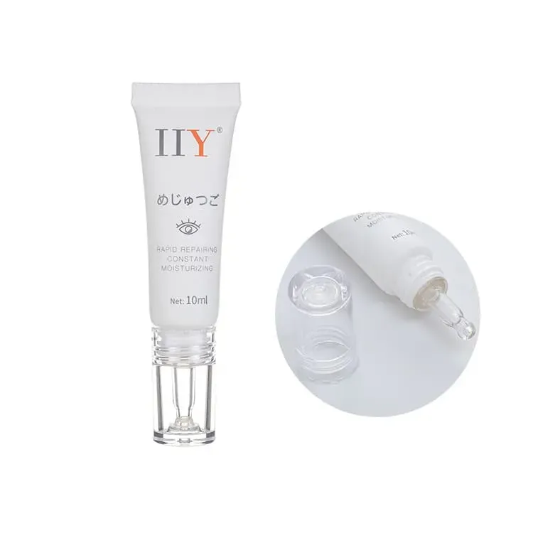 15G Skin Cream Lotion Cosmetic Tube Packaging With Petg Dropper Tip For Eye Serum