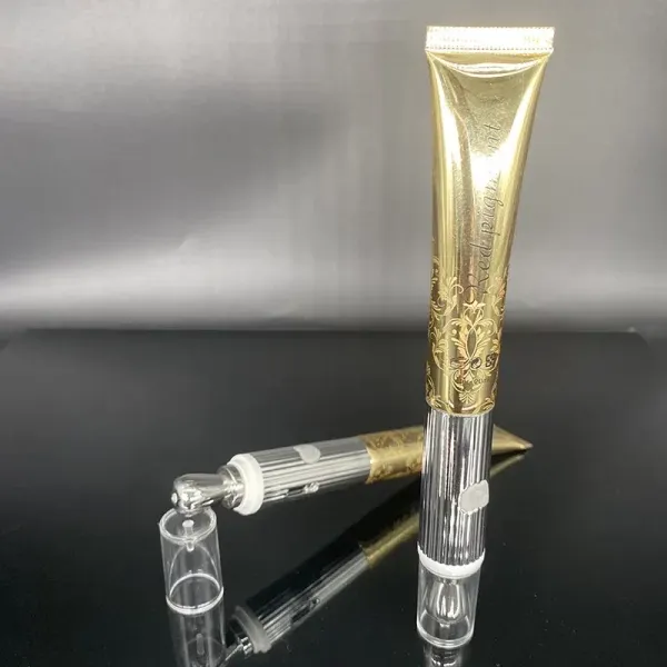 15ML Gold Plastic Premium Eye Cream Tube Electric Vibrating Massage Applicator Luxury