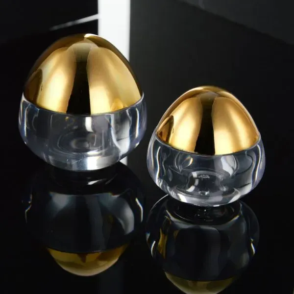 Egg Shape Lip Balm Container 10G Cosmetic As Empty Plastic Face Cream Jar Eye Cream Jar