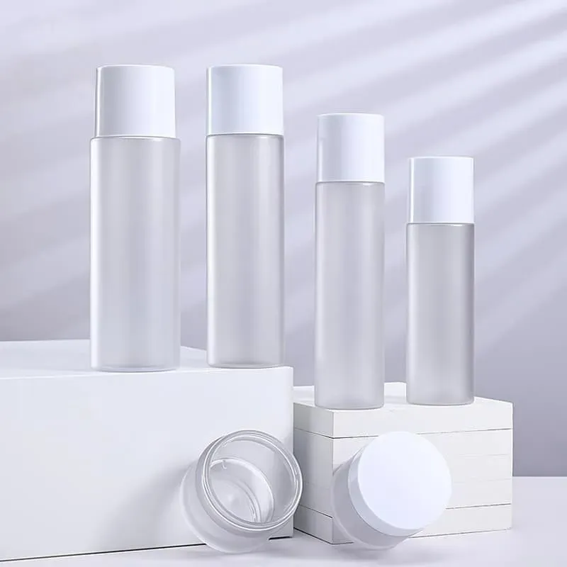100ML–200ML Frosted Plastic Lotion & Toner Bottle Set