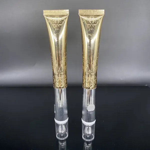 15ML Gold Plastic Premium Eye Cream Tube Electric Vibrating Massage Applicator Luxury