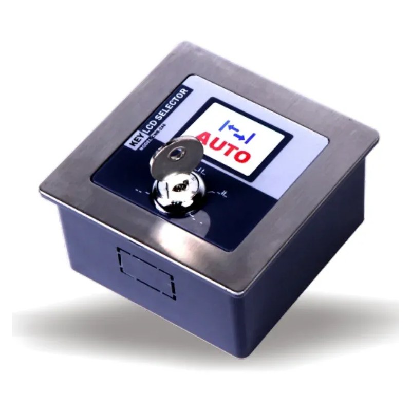 Key LCD function selector for automatic doors