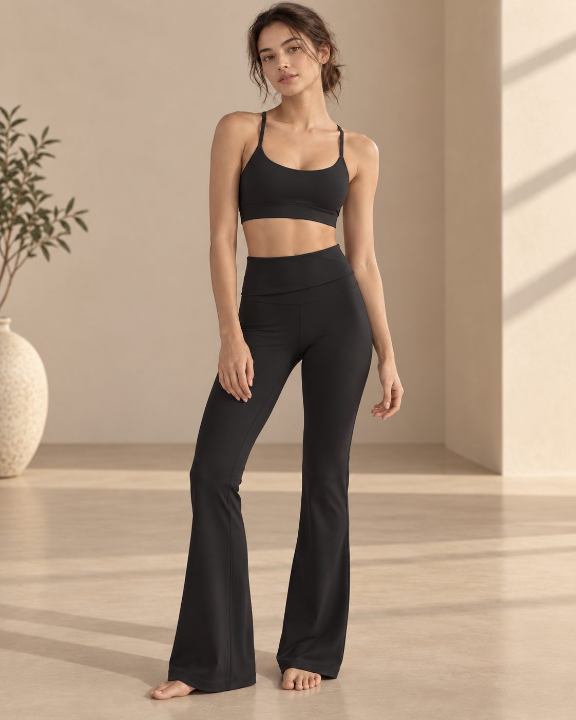 Foldover Flare Pants