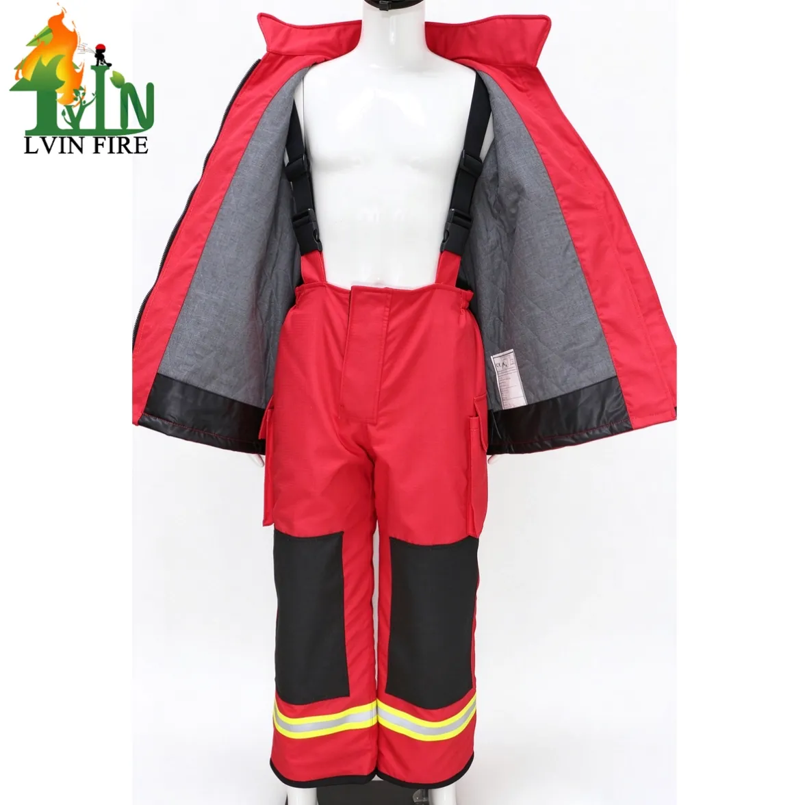 red color fireman suit3