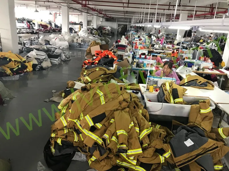 khaki color fireman suits with nomexIIIA (1)