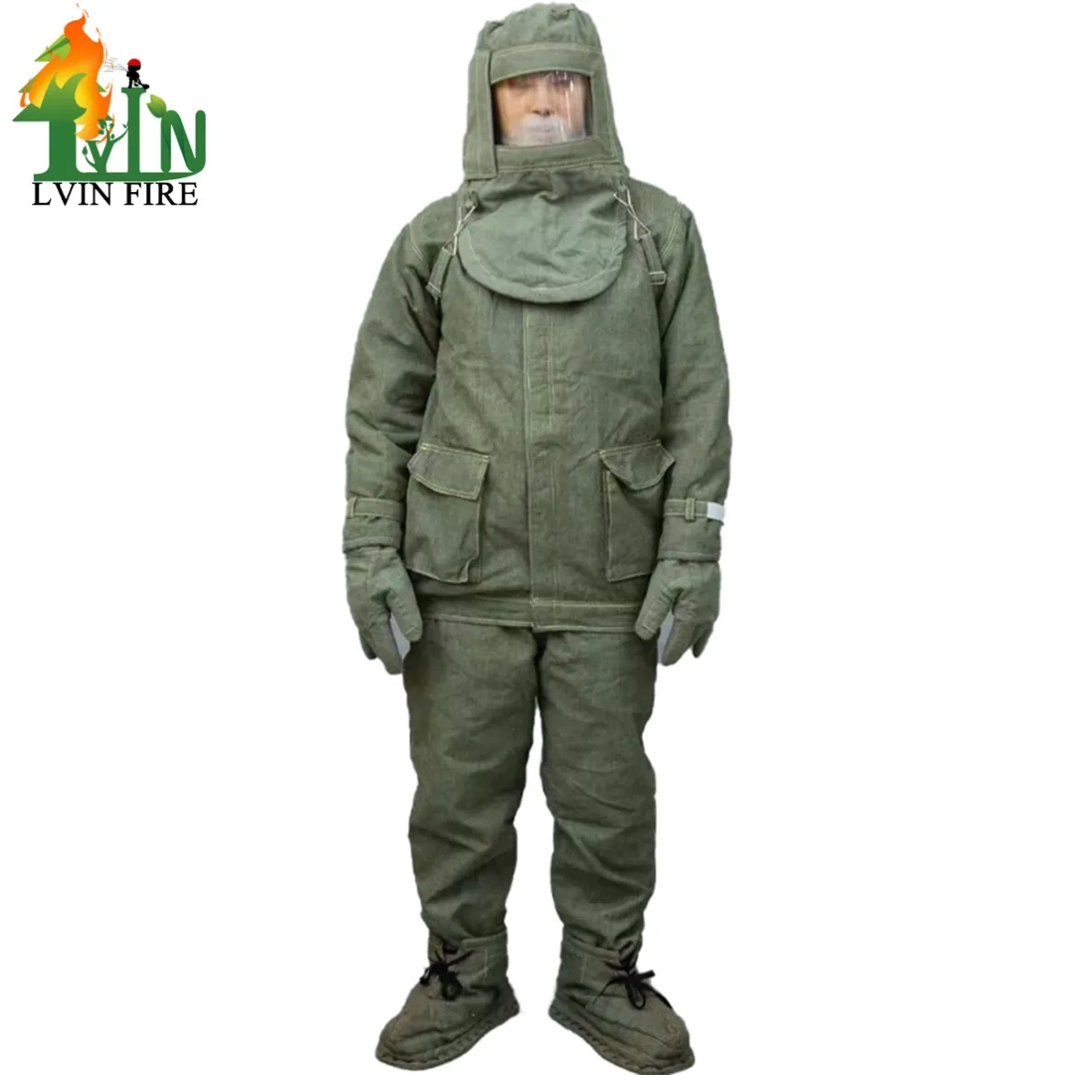 Fireman approching suit