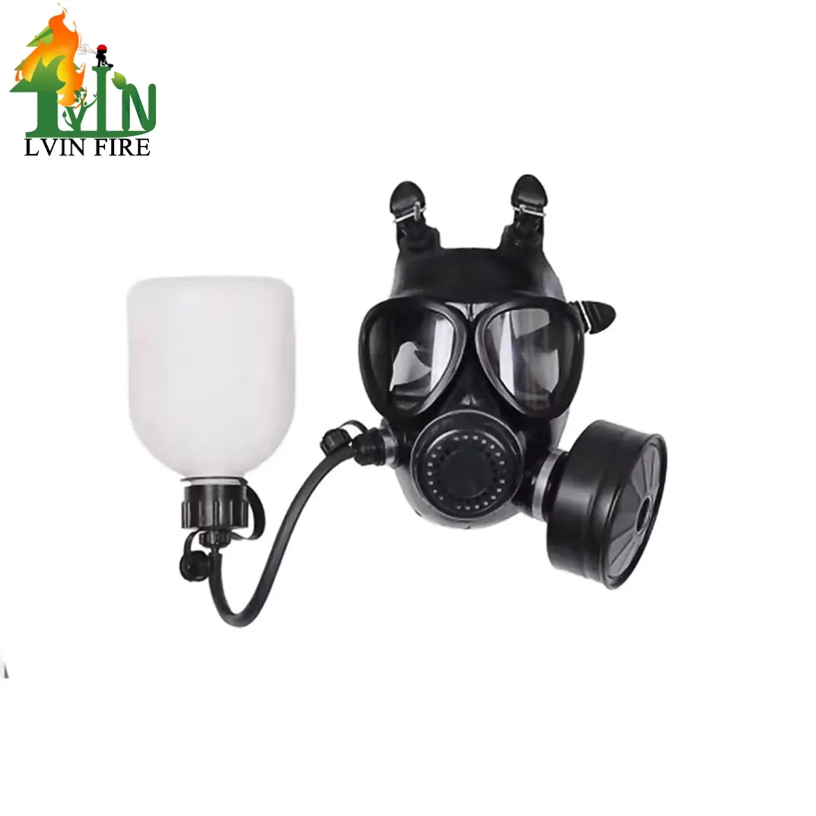silicone gas mask with drinking device