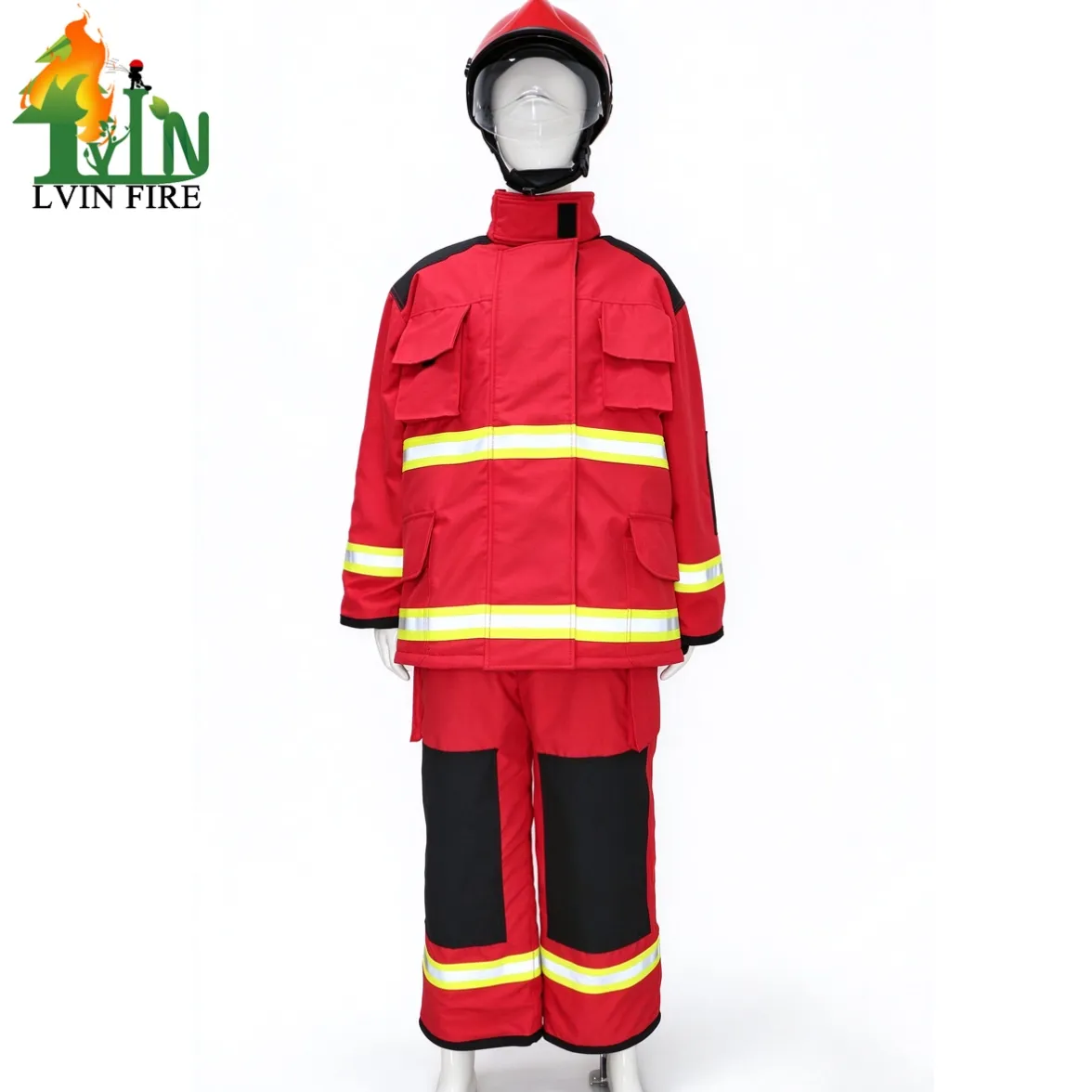 red color fireman suit2