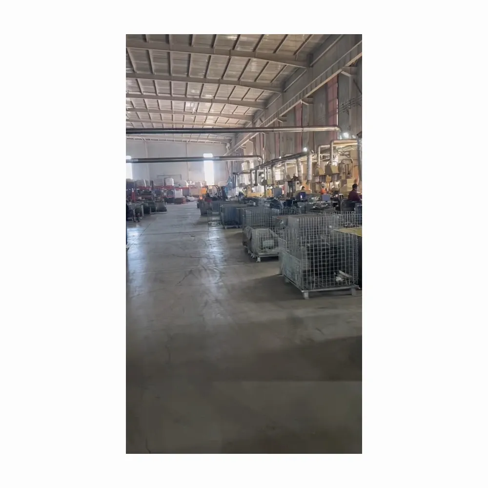 Brake pad production floor with press lines