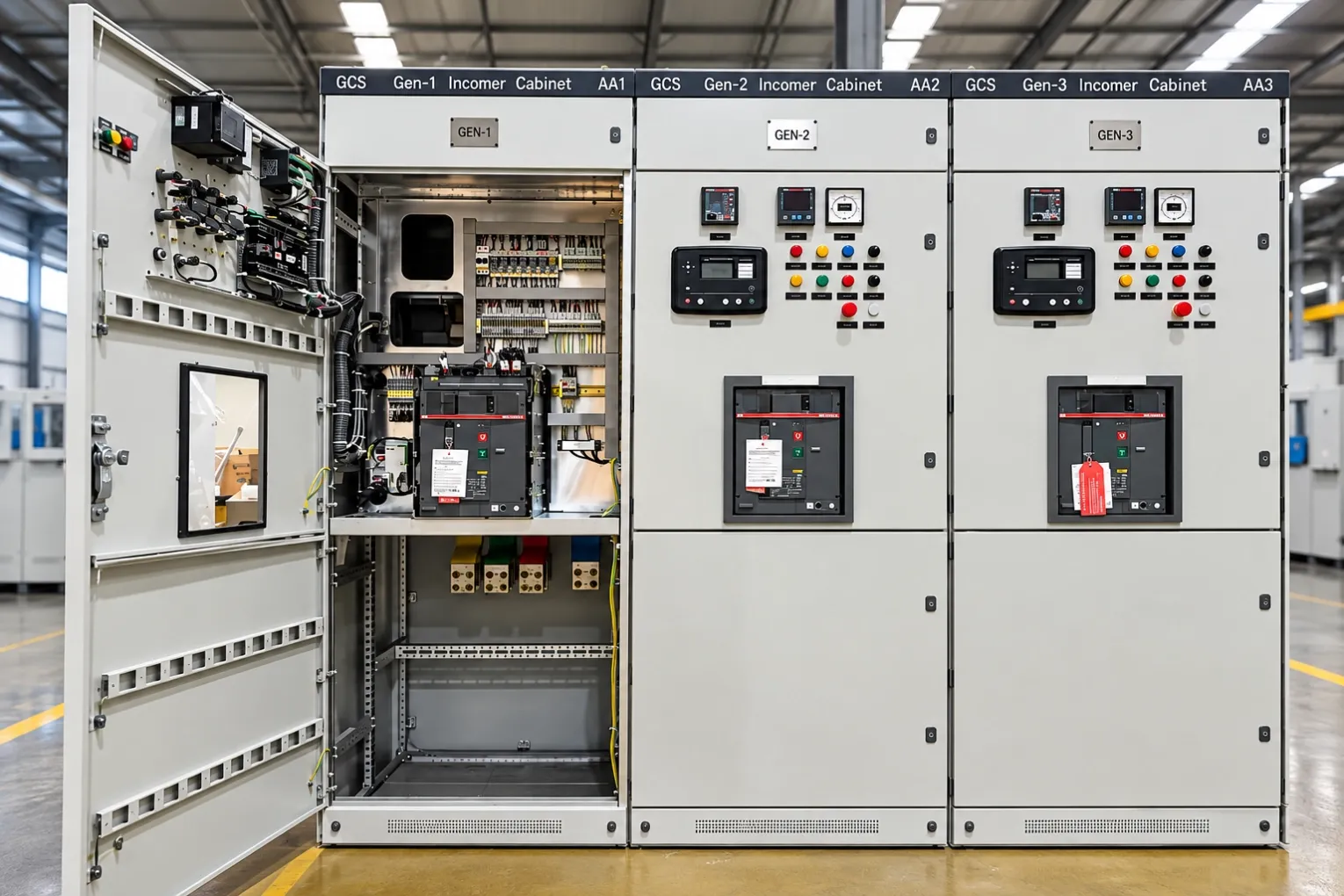 3 Generator Paralleling Switchgear Panel