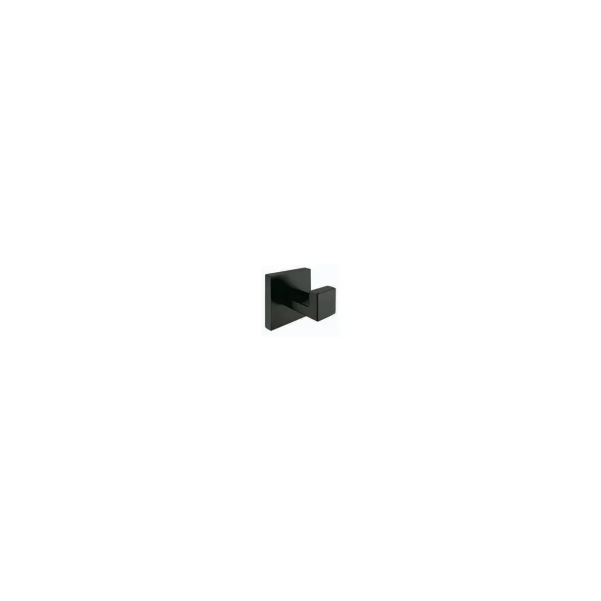 Square Coat Hook in Matte Black finish, model 9607