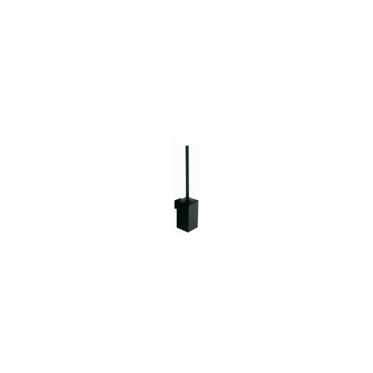Wall-Mounted Square Toilet Brush Holder in Matte Black finish, model 8920