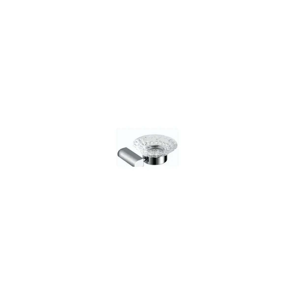 Soap Dish with Glass Dish in Chrome finish, model 8211
