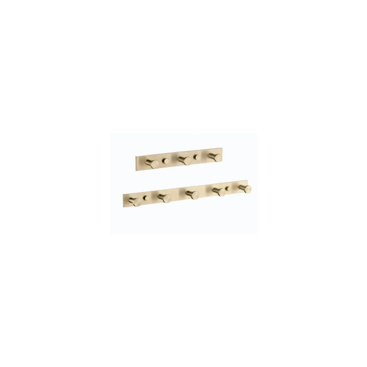 Wall-Mounted Coat Rail Set in Brushed Gold finish, model WD105