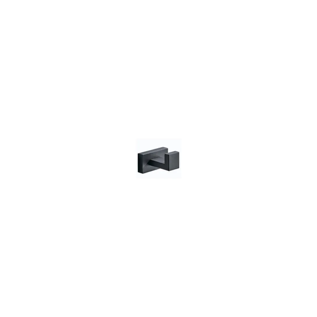 Square Coat Hook with Peg in Matte Black finish, model 8507A