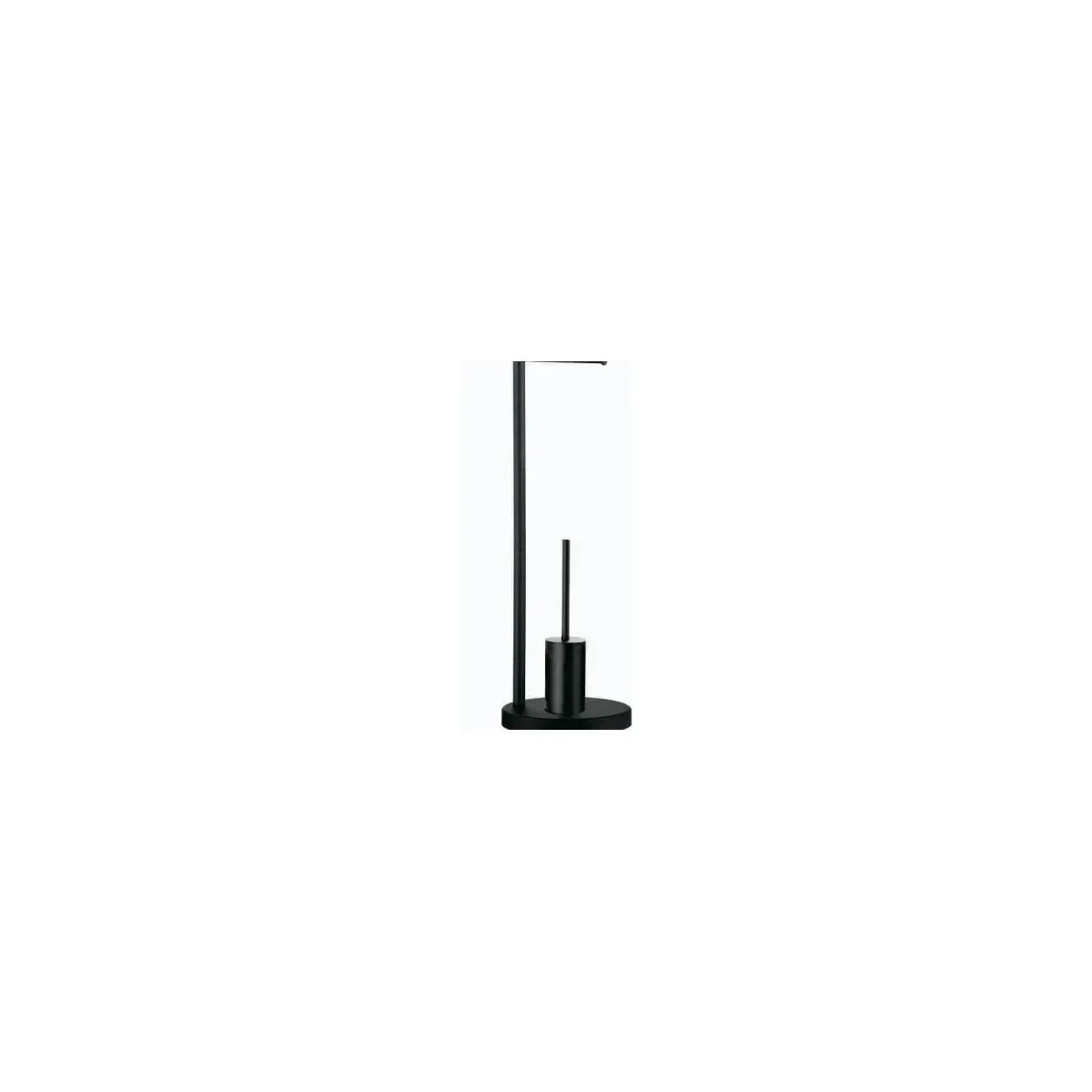 Free-Standing Tissue Holder with Toilet Brush in Matte Black finish, model 8108