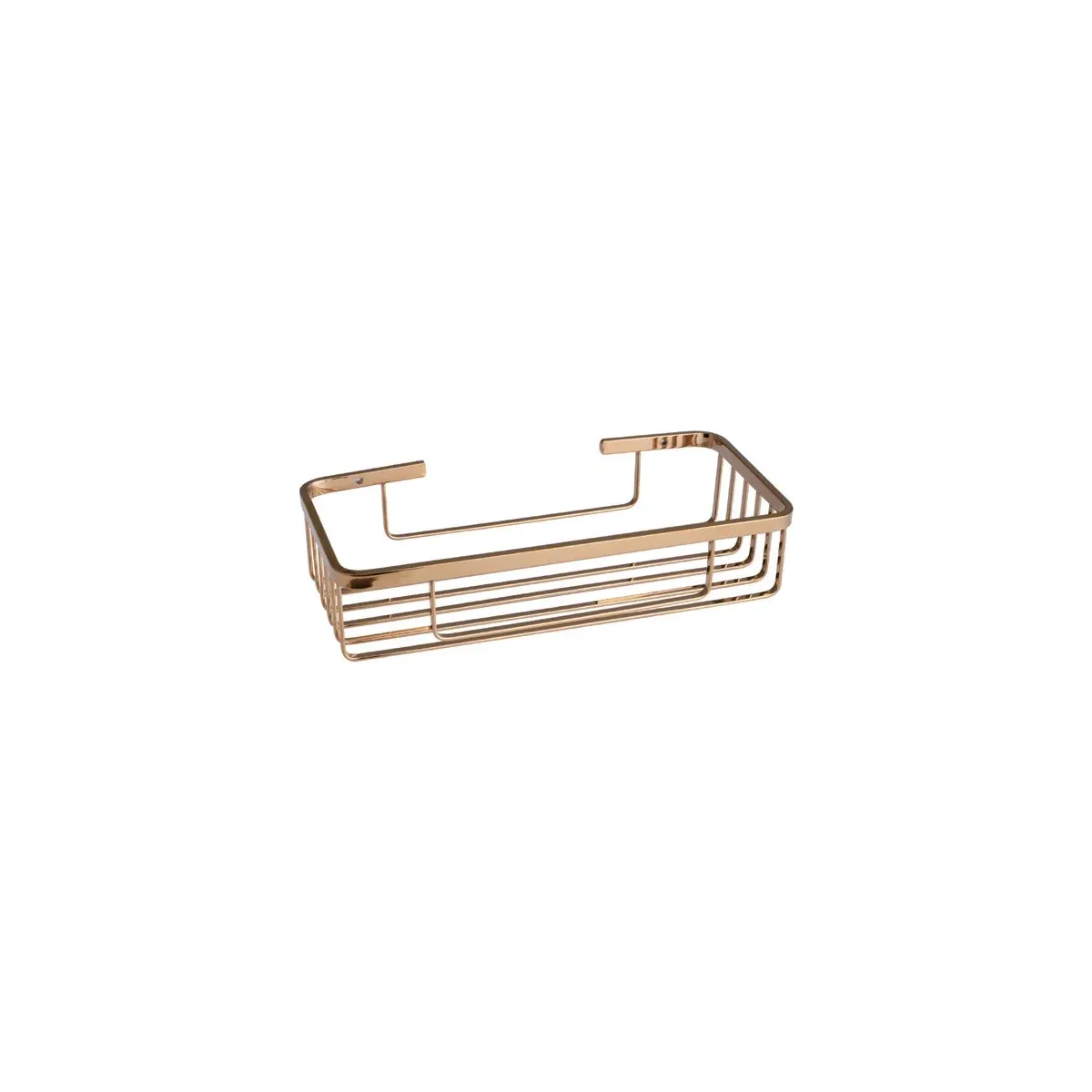 Flat-Wire Single-Tier Rectangular Basket in Titanium Gold finish, model S11030K-7