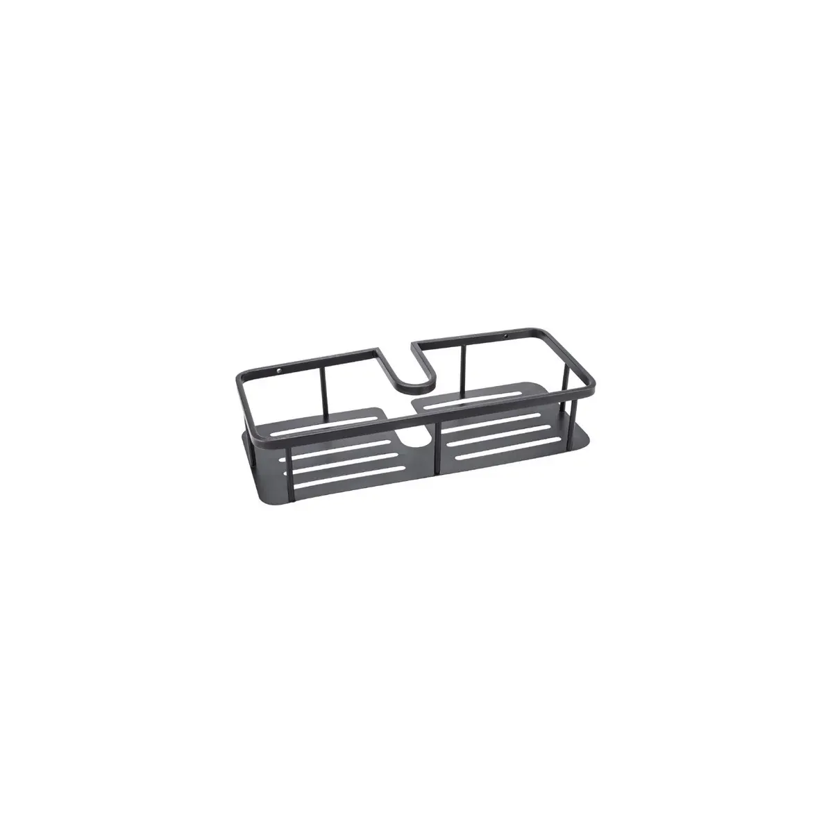 Single-Tier Panel Rectangular Basket in Pearl Black finish, model B11035K-12