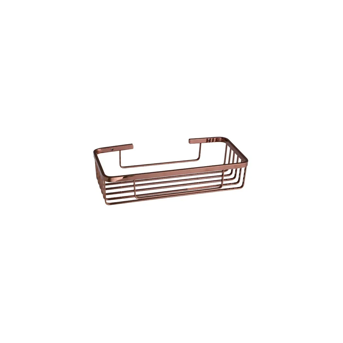 Flat-Wire Single-Tier Rectangular Basket in Rose Gold finish, model S11030K-6