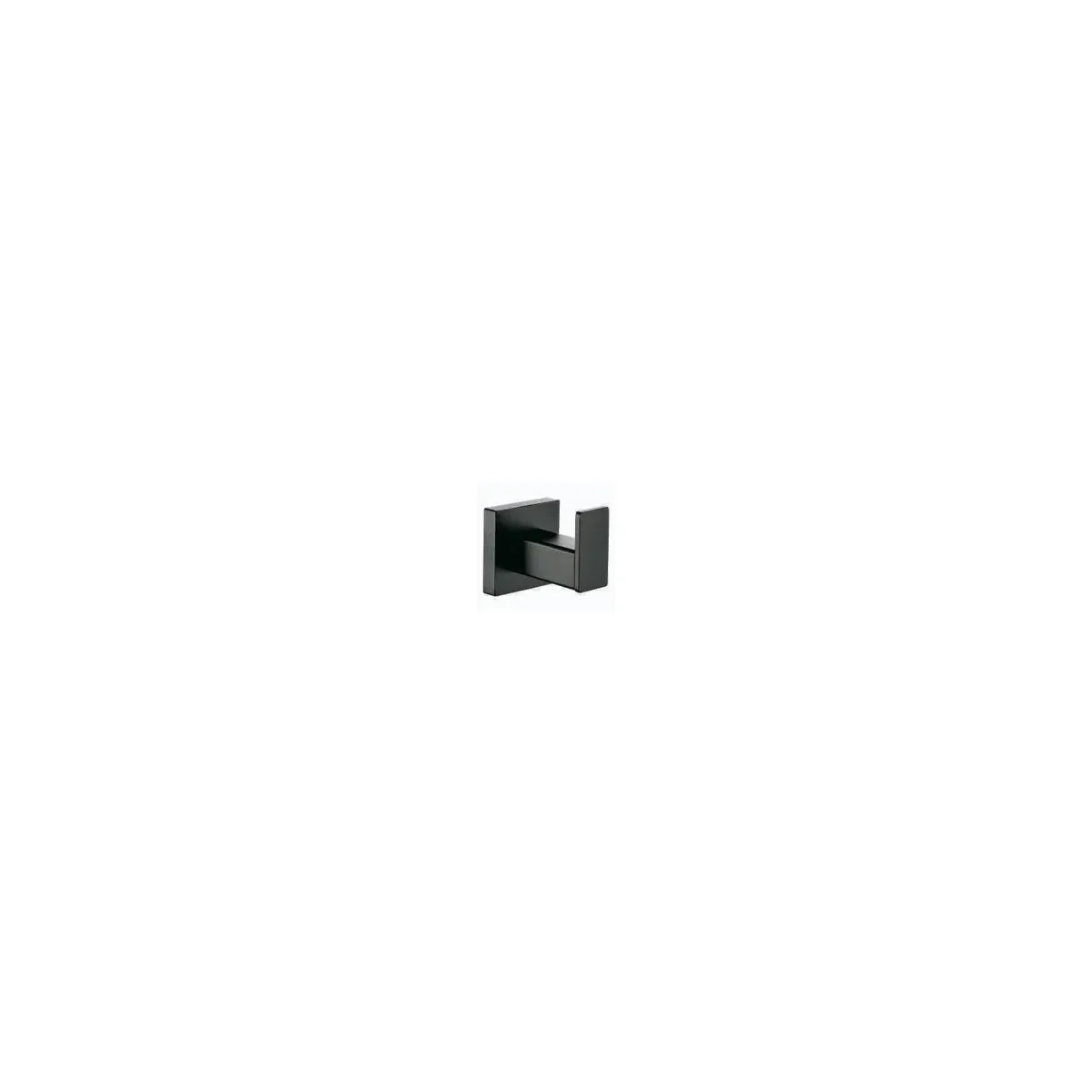 Square Coat Hook in Matte Black finish, model 9807-BSQ