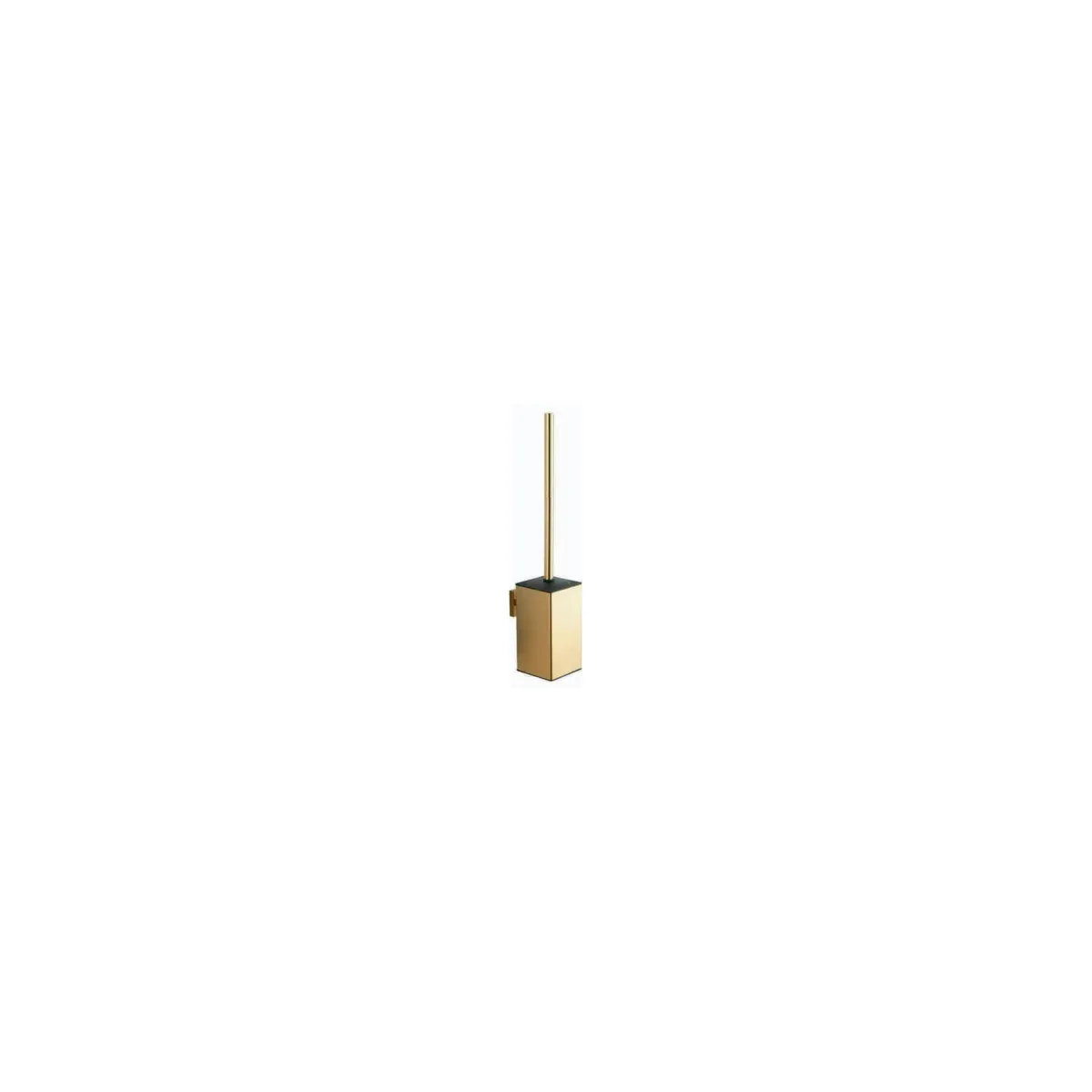 Wall-Mounted Square Toilet Brush Holder in Gold finish, model 8919