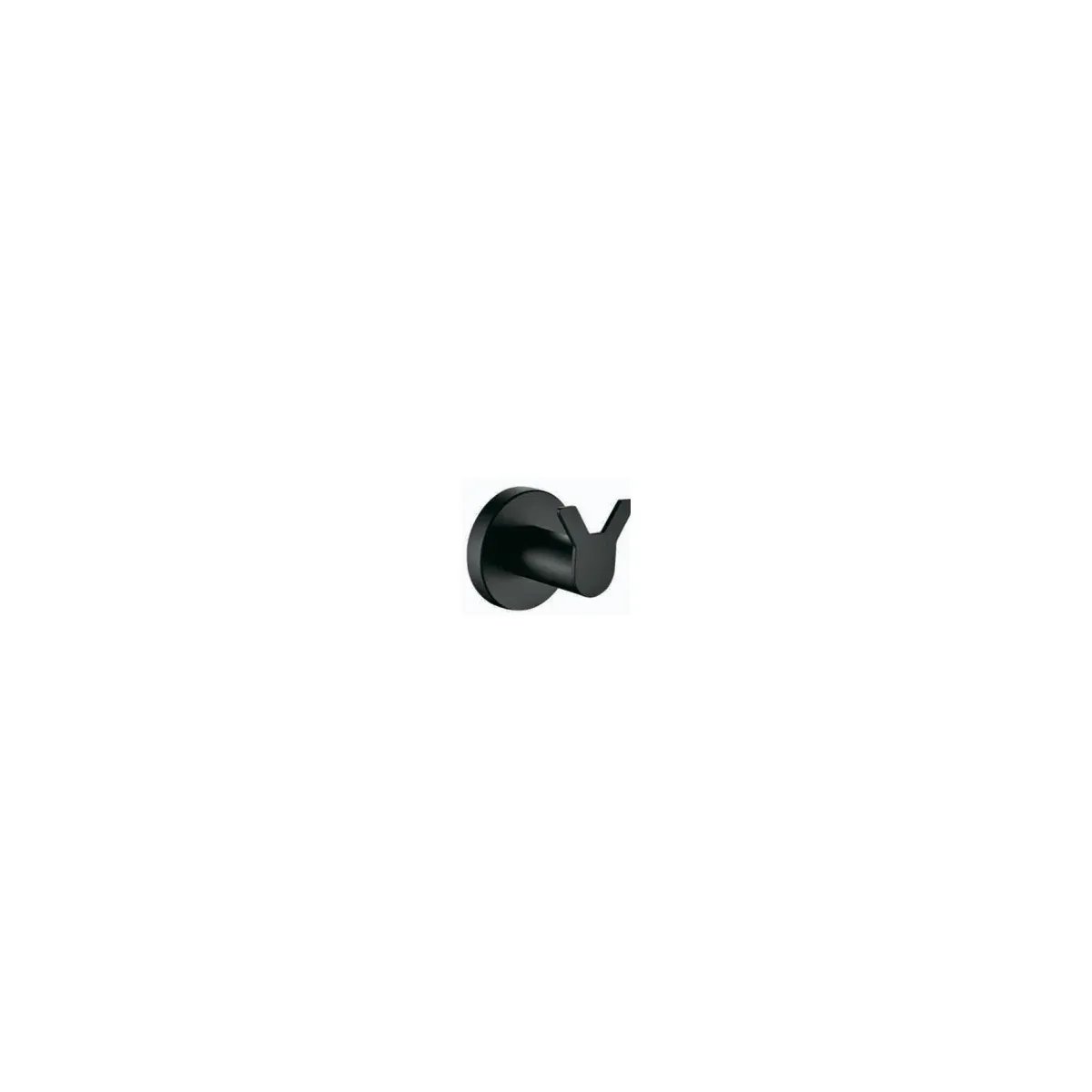 Y-Type Round Coat Hook in Matte Black finish, model 9507A