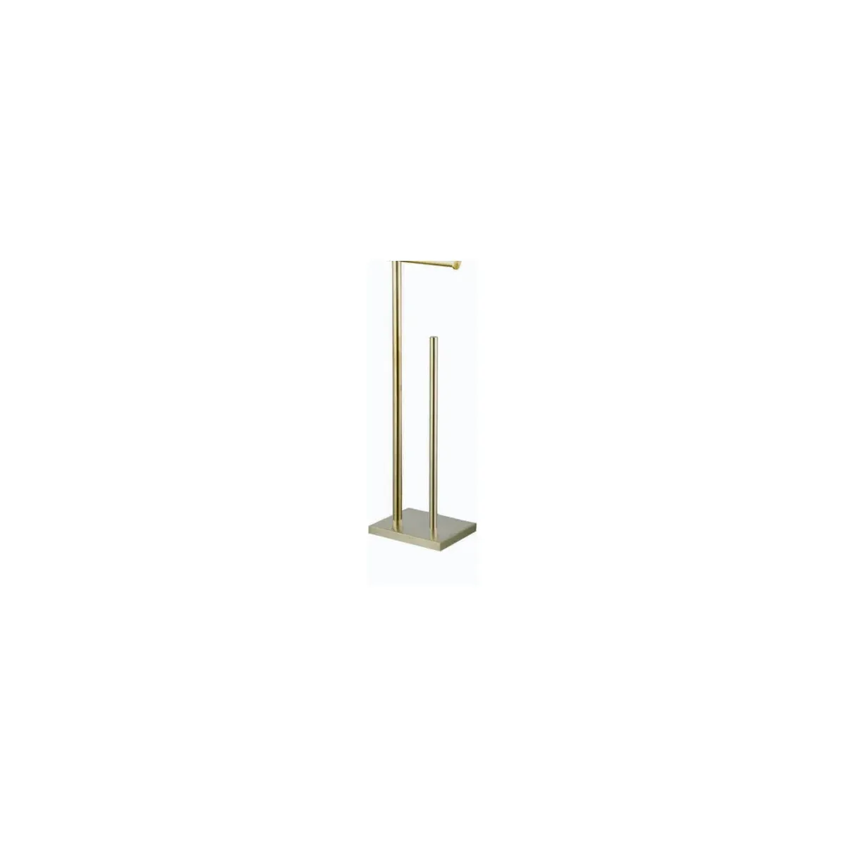 Free-Standing Tissue Holder with Toilet Brush in Brushed Gold finish, model 8110