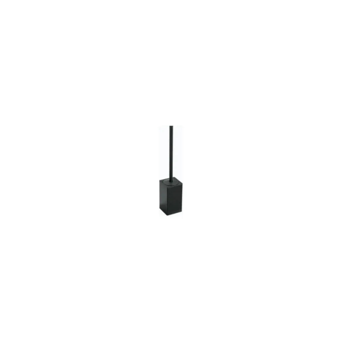 Free-Standing Square Toilet Brush Holder in Matte Black finish, model 8921