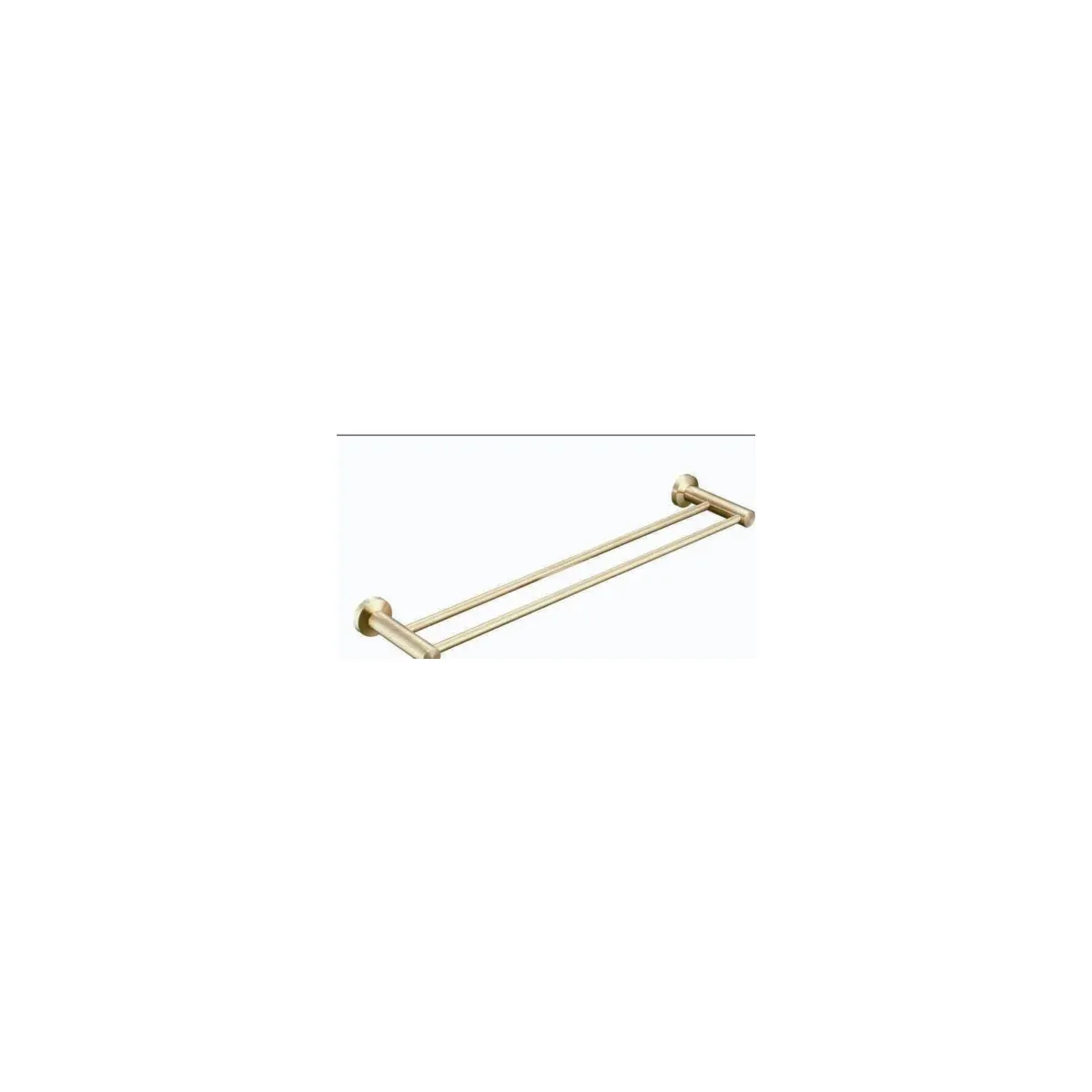 Double Pole Towel Rack in Brushed Gold finish, model 7802