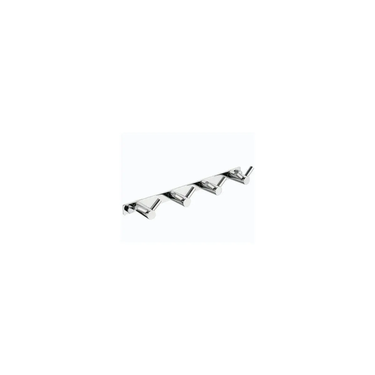 5-Hook Wall-Mounted Coat Rail in Chrome finish, model WD114