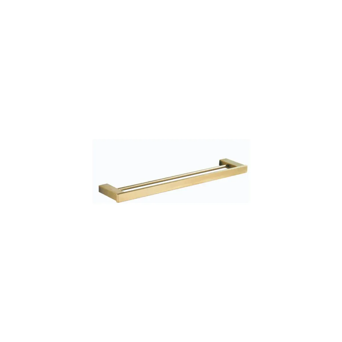 Double Pole Towel Rack in Brushed Gold finish, model 6802
