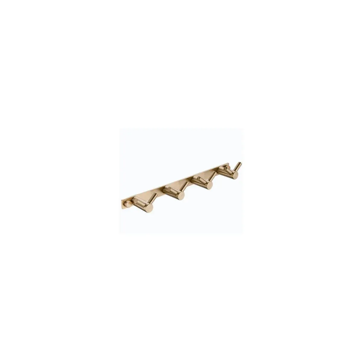 4-Hook Wall-Mounted Coat Rail in Brushed Gold finish, model WD104